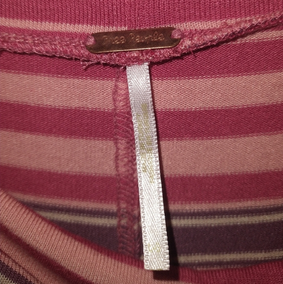 NWT FREE PEOPLE Portland Striped Retro Pink Tunic Top - Picture 10 of 10